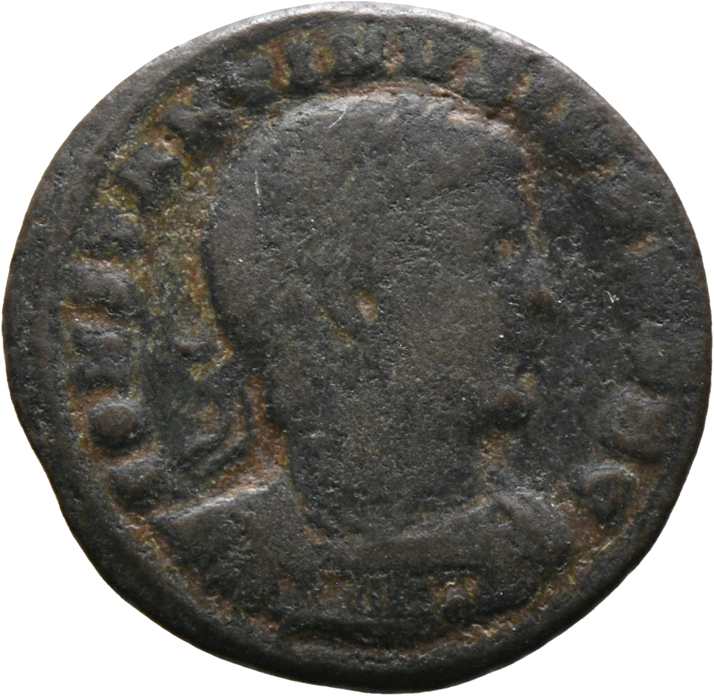 RIC VII Constantinople 60 Constantine I obverse, Bust of Constantine II, laureate, cuirassed, right
