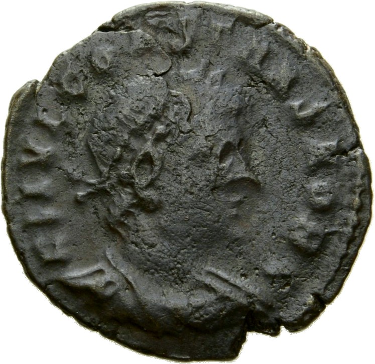 Constantine I obverse — Bust of Constans, laureate, draped, cuirassed, right