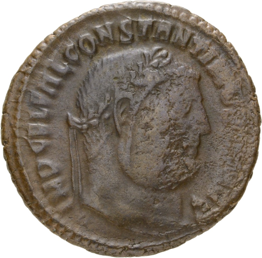 RIC VII Cyzicus 3 Licinius obverse, Head of Constantine I, laureate, right