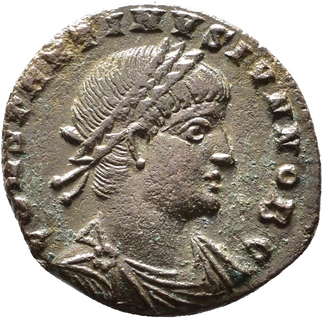 RIC VII Cyzicus 80 Constantine I obverse, Bust of Constantine II, laureate, draped, cuirassed, right