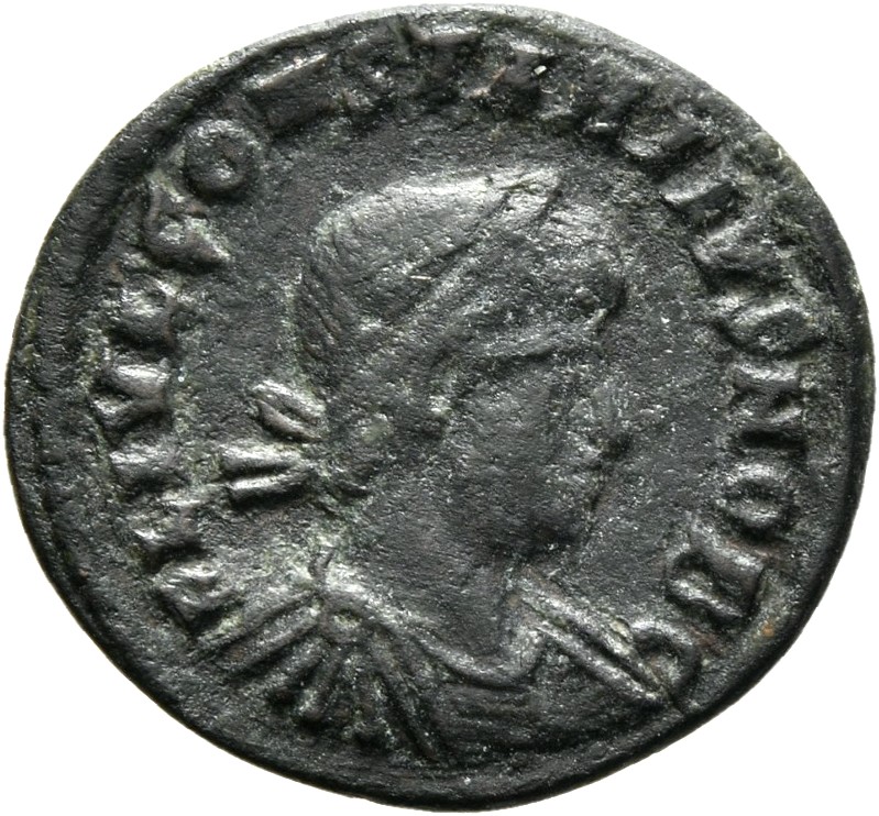 RIC VII Cyzicus 84 Constantine I obverse, Bust of Constantius II, laureate, draped, cuirassed, right