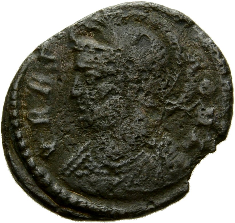 RIC VII Cyzicus 91 Constantine I obverse, Bust of Roma, wearing plumed helmet, left
