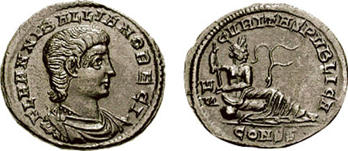 RIC VII Heraclea 147 Constantine I obverse — Head of Dalmatius, diademed, right, looking upward