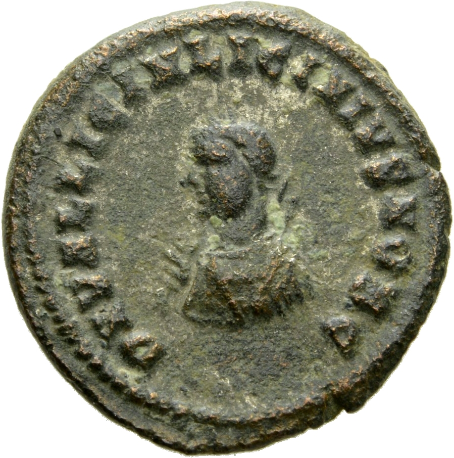 RIC VII Heraclea 19 Licinius obverse, Bust of Licinius II, laureate, draped, left, holding sceptre in right hand and mappa...