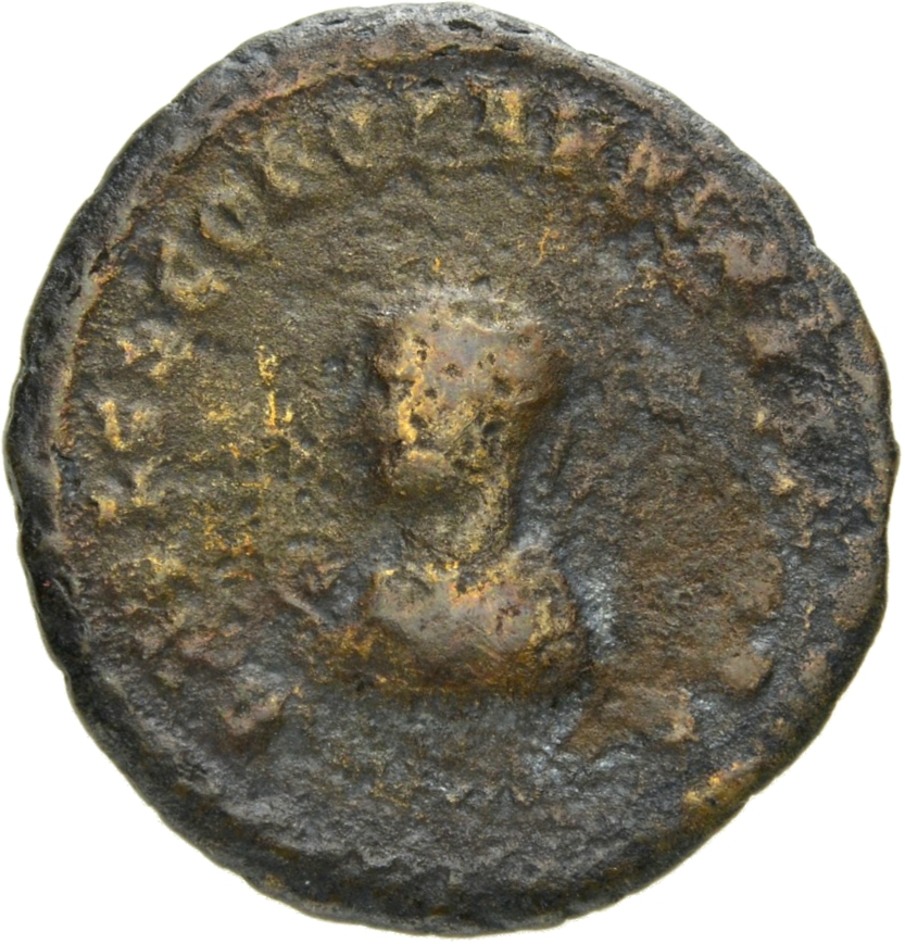 RIC VII Heraclea 20 Licinius obverse, Bust of Constantine II, laureate, draped, left, holding sceptre in right hand and ma...