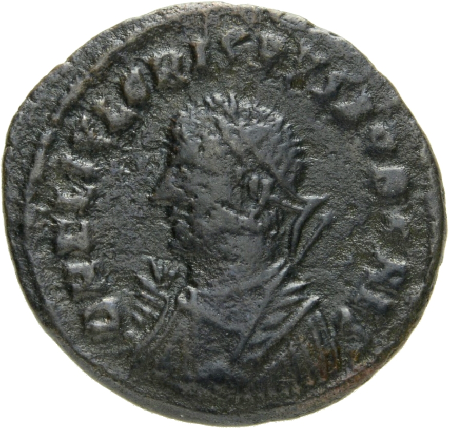 RIC VII Heraclea 40 Licinius obverse, Bust of Crispus, laureate, draped, left, holding sceptre in right hand and mappa in ...