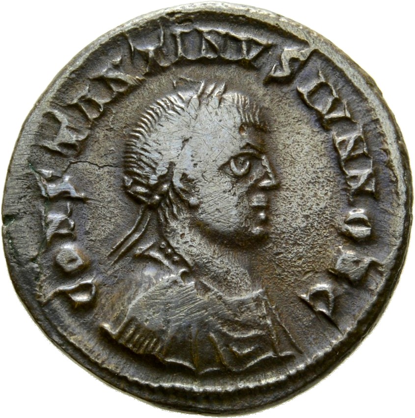 Constantine I obverse — Bust of Constantine II, laureate, draped, cuirassed, right