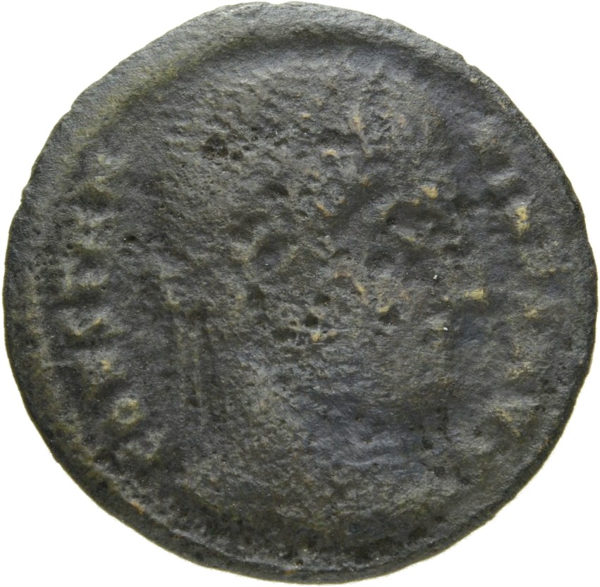 Constantine I obverse — Head of Constantine I, laureate, right