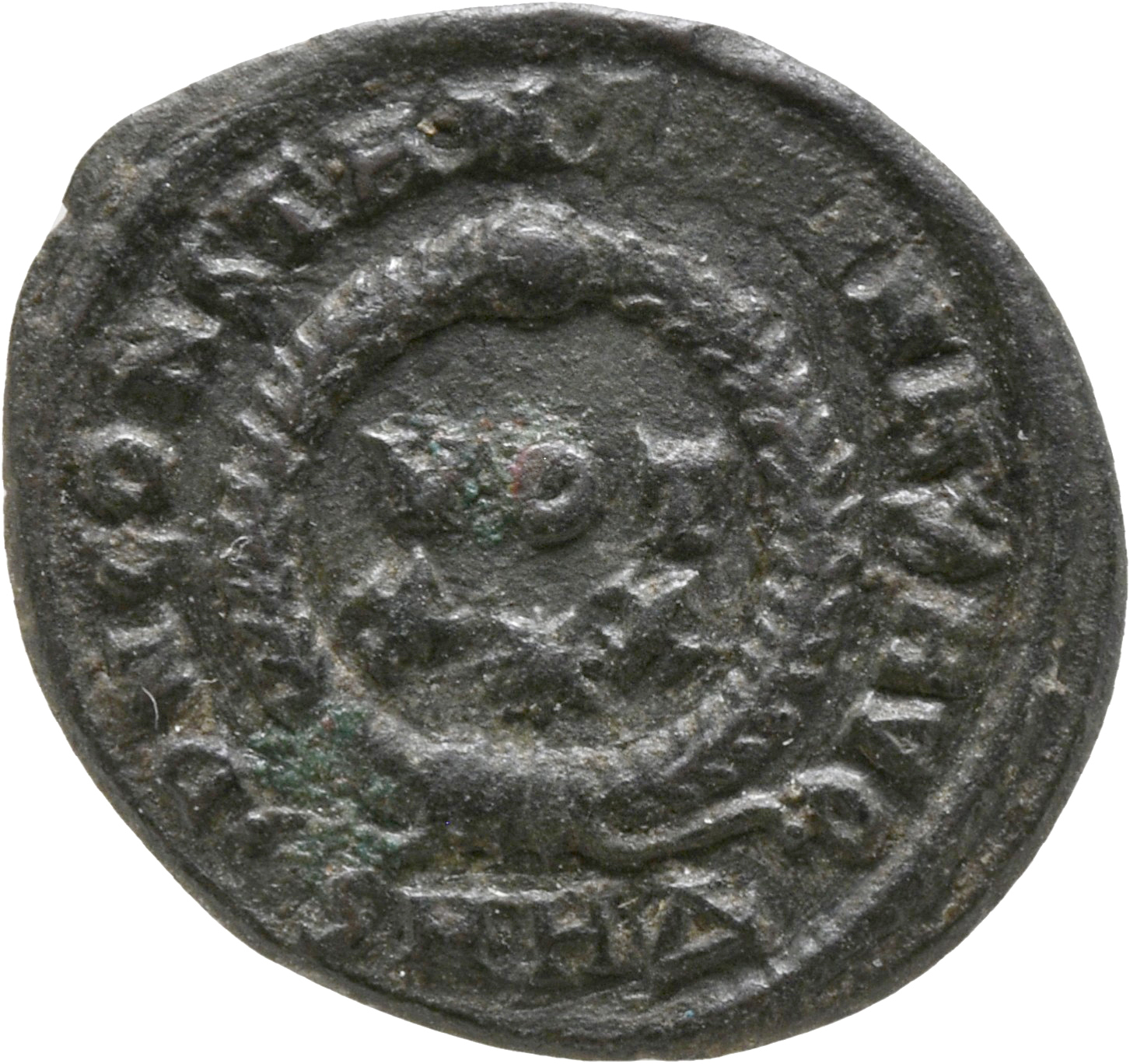 RIC VII Heraclea 69 Constantine I reverse, VOT/XXX within a laurel wreath