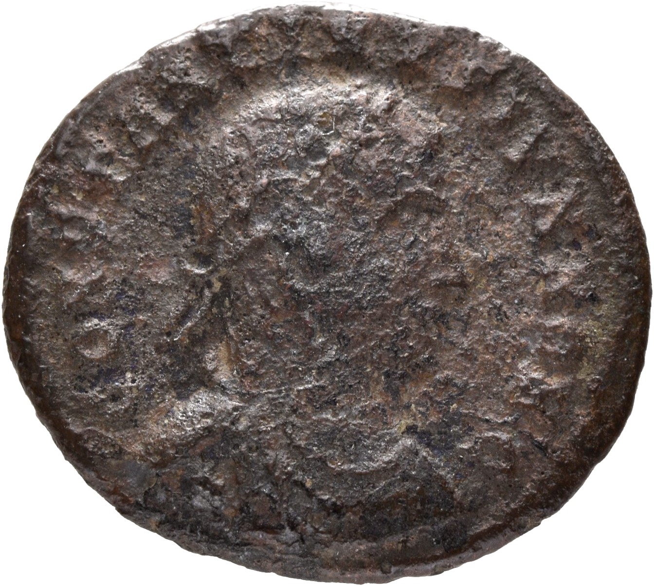 Constantine I obverse — Bust of Constantine II, laureate, draped, cuirassed, right