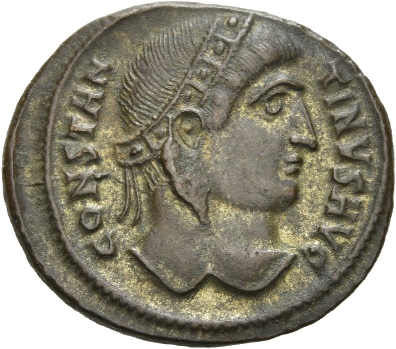 RIC VII Heraclea 91 Constantine I obverse, Head of Constantine I, rosette-diademed, right