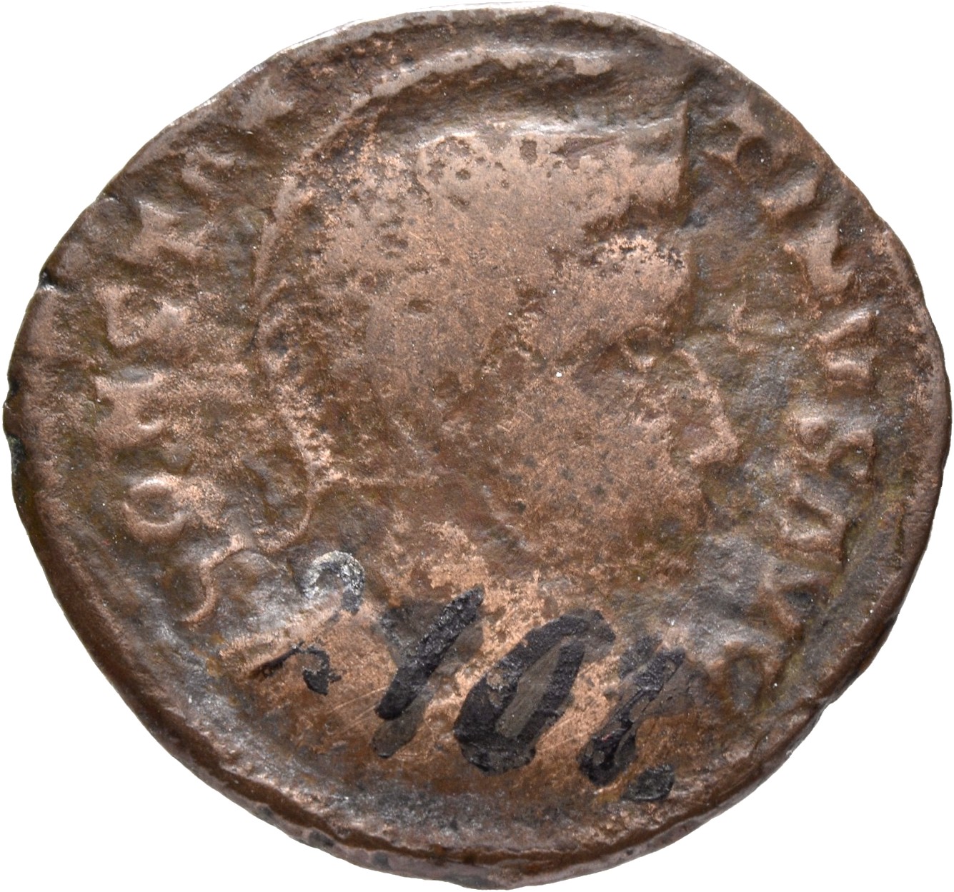 RIC VII Londinium 241 Constantine I obverse, Bust of Constantine I, helmeted, cuirassed, right