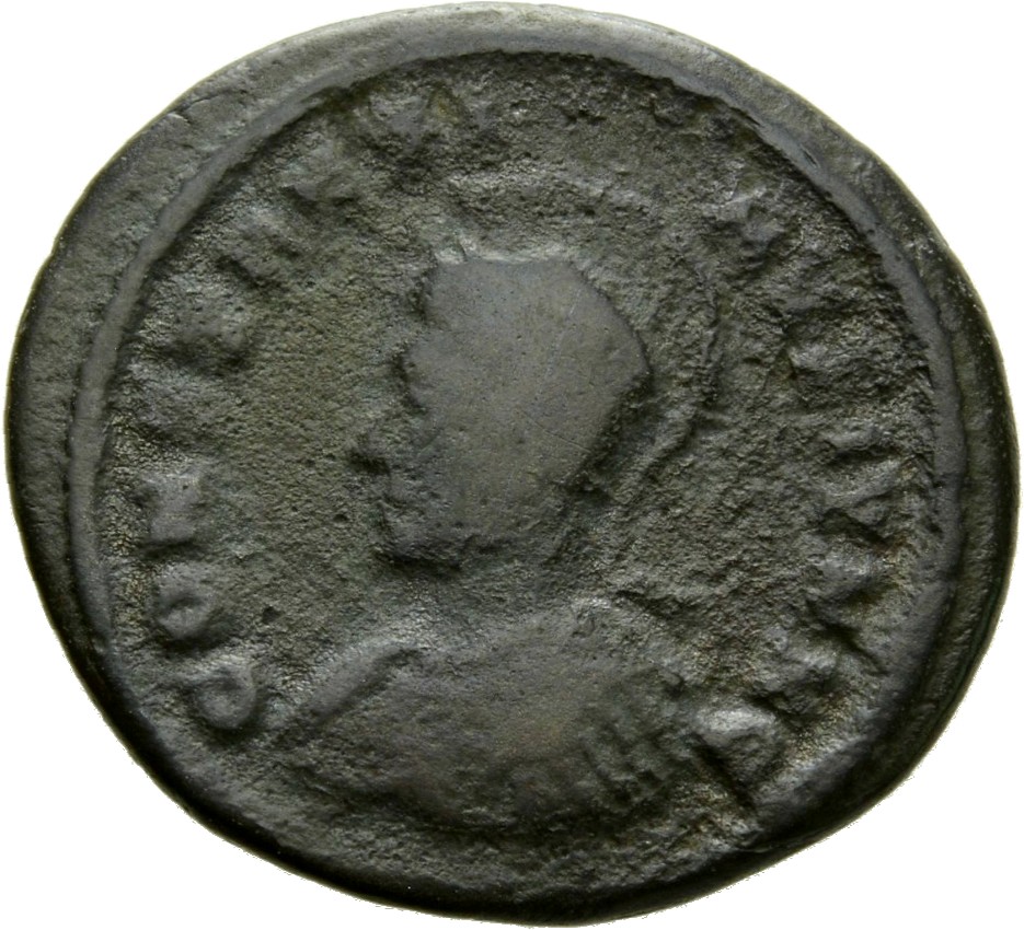 RIC VII Londinium 287 Constantine I obverse, Bust of Constantine II, helmeted, cuirassed, left