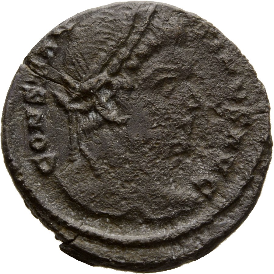 RIC VII Londinium 289 Constantine I obverse, Head of Constantine I, laureate, right