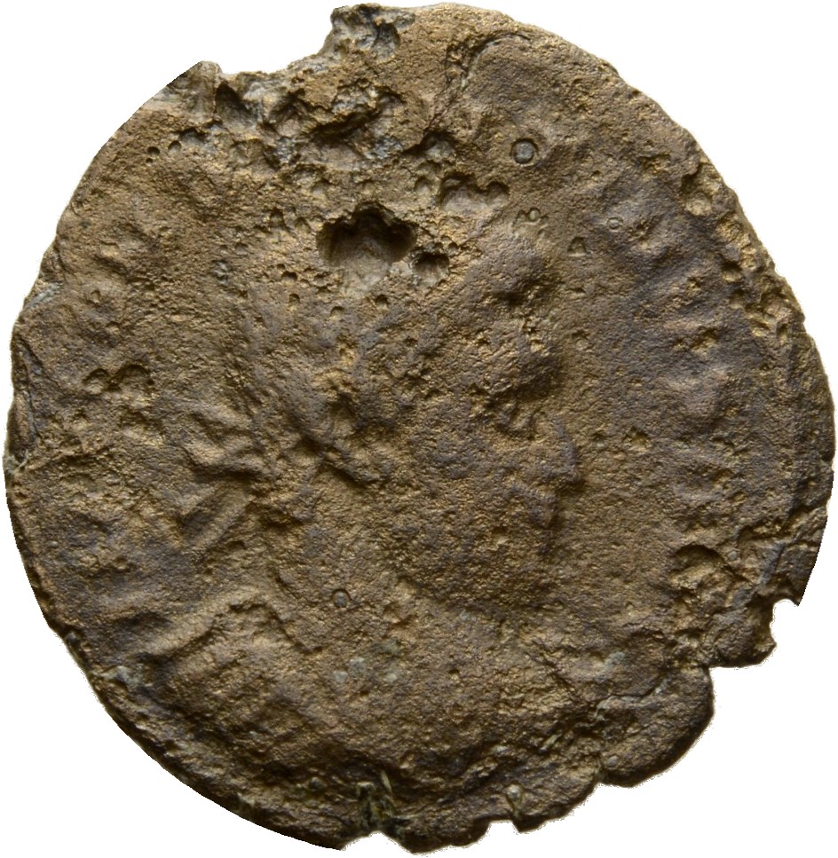 Constantine I obverse — Bust of Constantine I, laureate, cuirassed, right