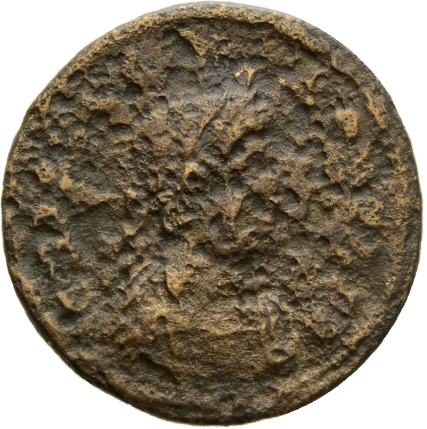 RIC VII Lugdunum 133 Constantine I obverse, Bust of Crispus, laureate, cuirassed, right