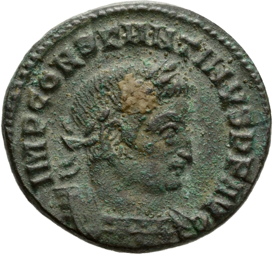 RIC VII Lugdunum 2 Constantine I obverse, Bust of Constantine I, laureate, cuirassed, right