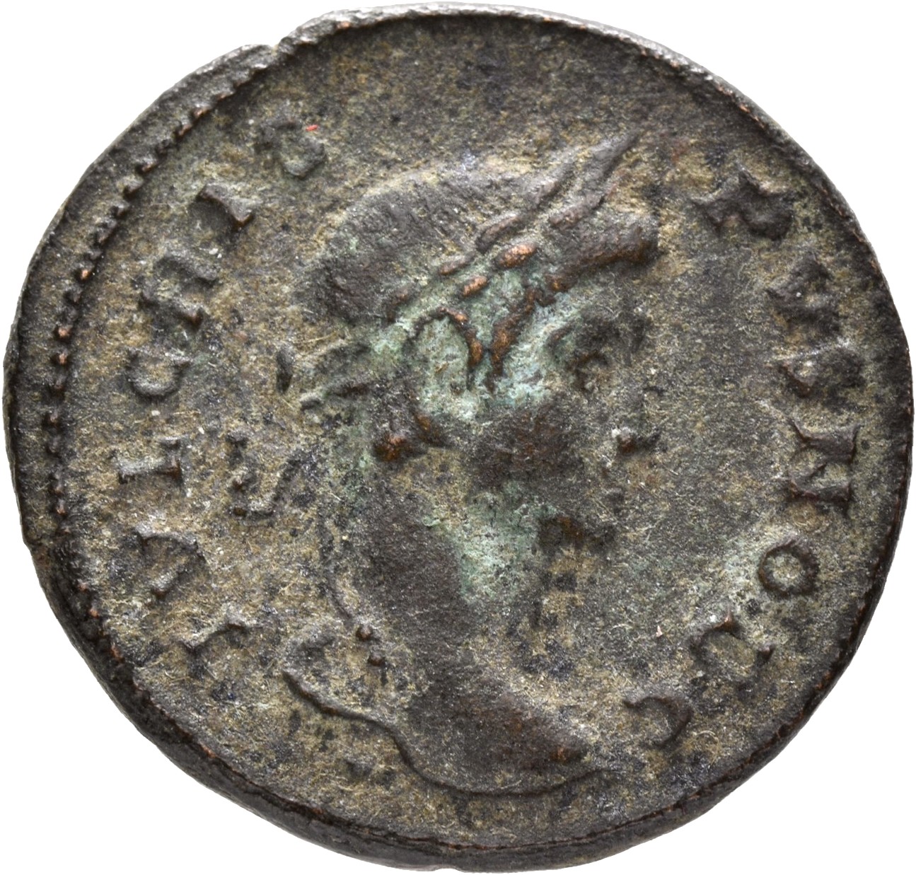 RIC VII Lugdunum 210 Constantine I obverse, Head of Crispus, laureate, right