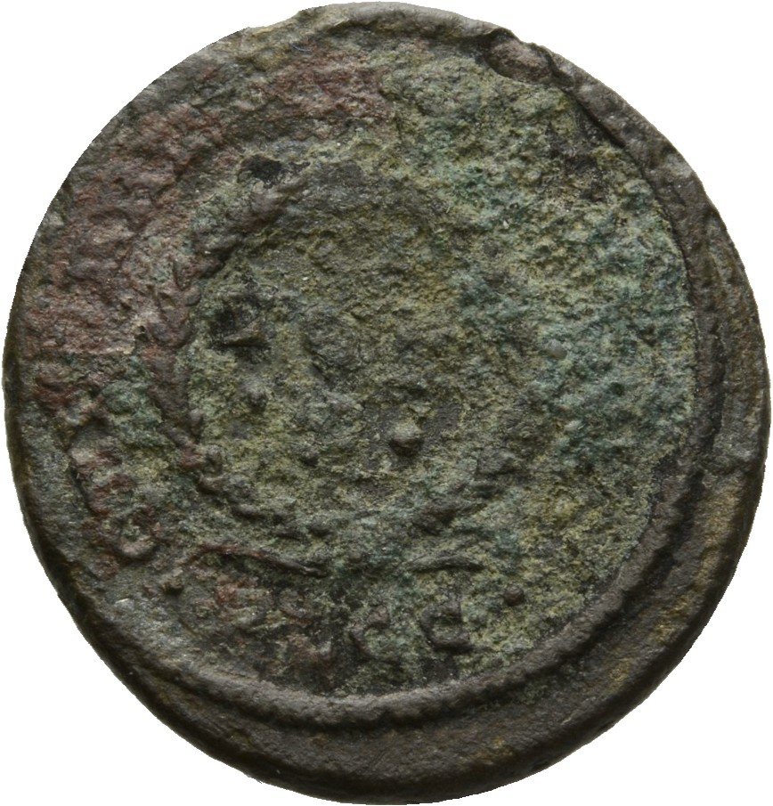 RIC VII Lugdunum 224 Constantine I reverse, VOT/X within a laurel wreath
