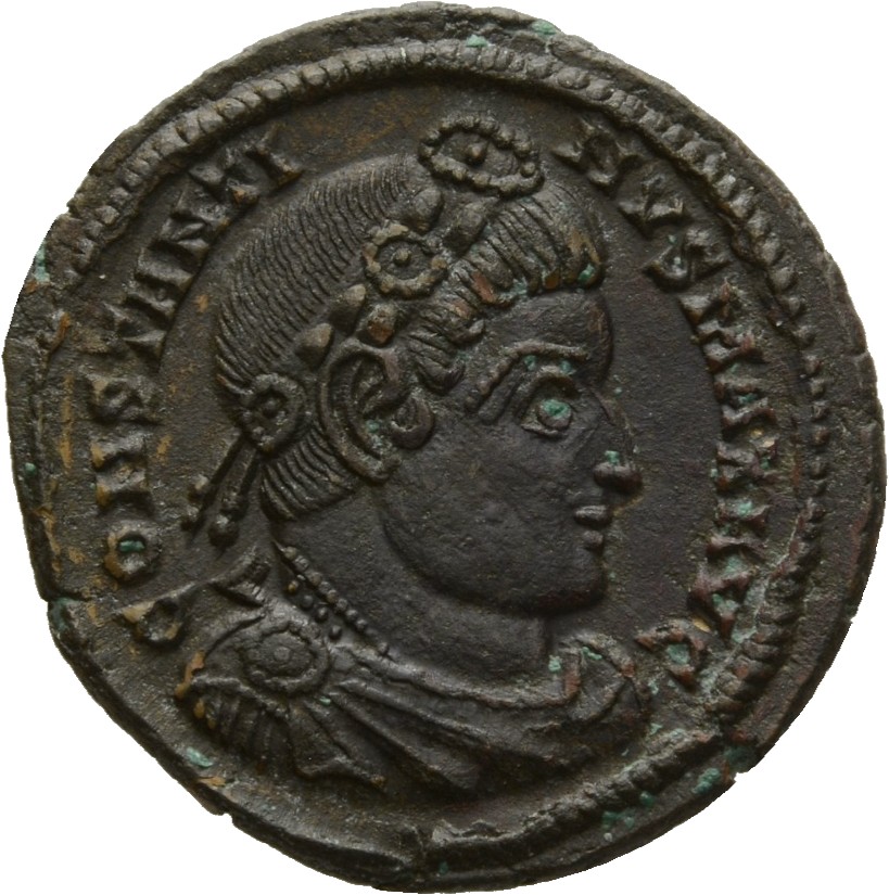 RIC VII Lugdunum 243 Constantine I obverse, Bust of Constantine I, rosette-diademed, draped, cuirassed, right