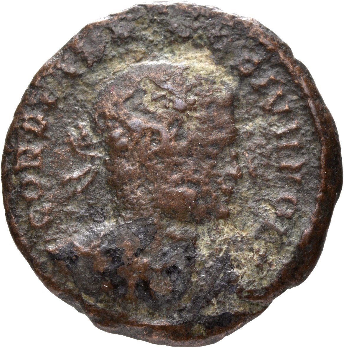 Constantine I obverse — Bust of Constantine II, laureate, cuirassed, right