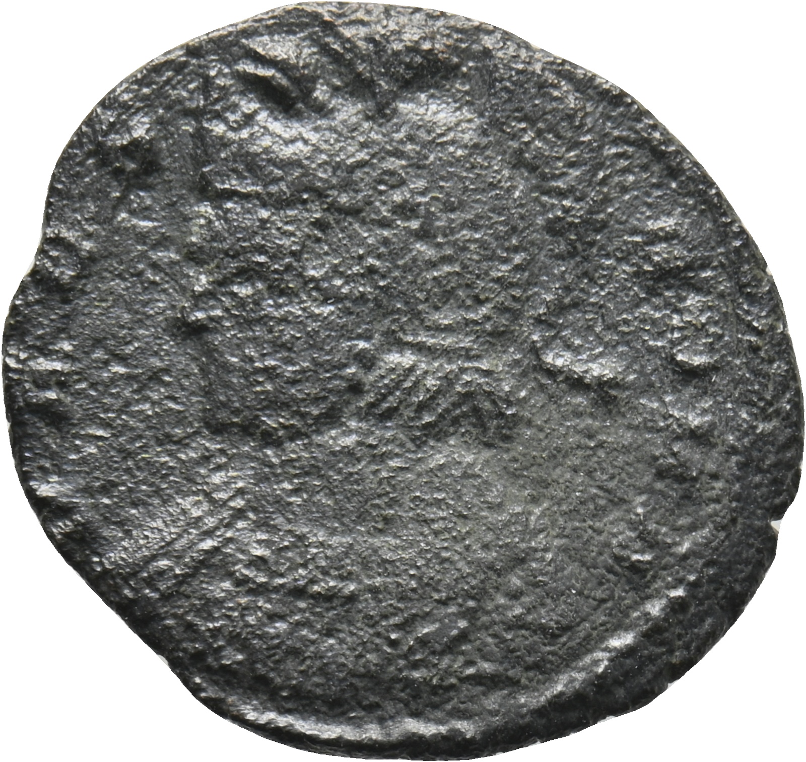 RIC VII Lugdunum 257 Constantine I obverse, Bust of Roma, helmeted, wearing imperial cloak, left