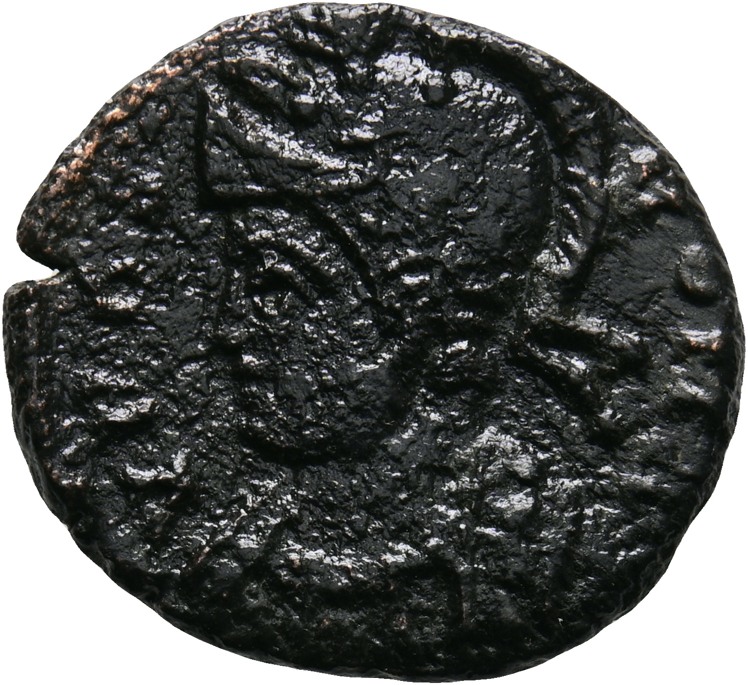 RIC VII Lugdunum 267 Constantine I obverse, Bust of Roma, helmeted, wearing imperial cloak, left