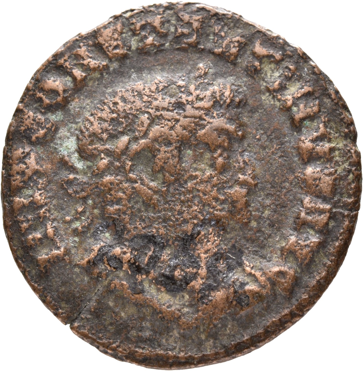 RIC VII Lugdunum 3 Constantine I obverse, Bust of Constantine I, laureate, draped, cuirassed, right, seen from behind