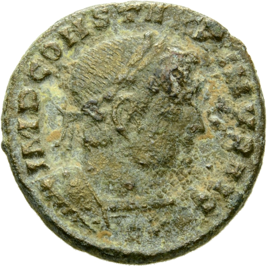 RIC VII Lugdunum 53 Constantine I obverse, Bust of Constantine I, laureate, cuirassed, right