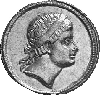 RIC VII Nicomedia 112 Constantine I obverse, Head of Constantine II, diademed, right, looking upward