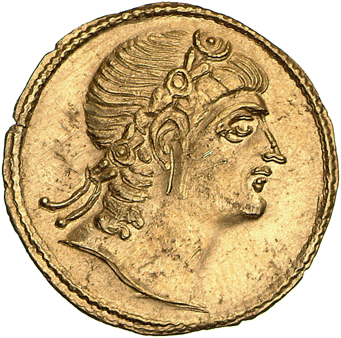 RIC VII Nicomedia 176 Constantine I obverse, Head of Constantine I, rosette-diademed, right, looking upward