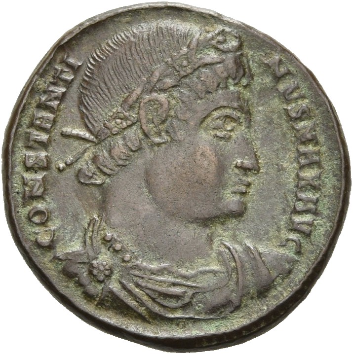 RIC VII Nicomedia 188 Constantine I obverse, Bust of Constantine I, rosette-diademed, draped, cuirassed, right