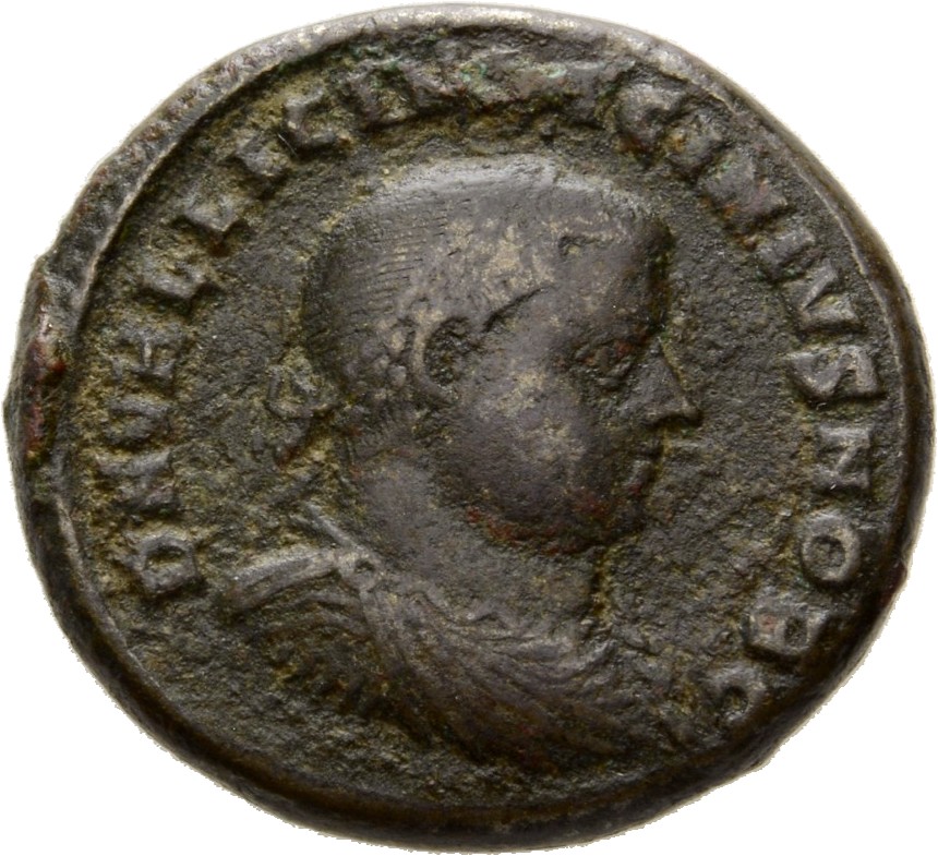 RIC VII Nicomedia 34 Licinius obverse, Bust of Licinius II, laureate, draped, cuirassed, right