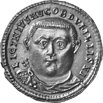 RIC VII Nicomedia 41 Licinius obverse, Bust of Licinius, draped, cuirassed, facing front