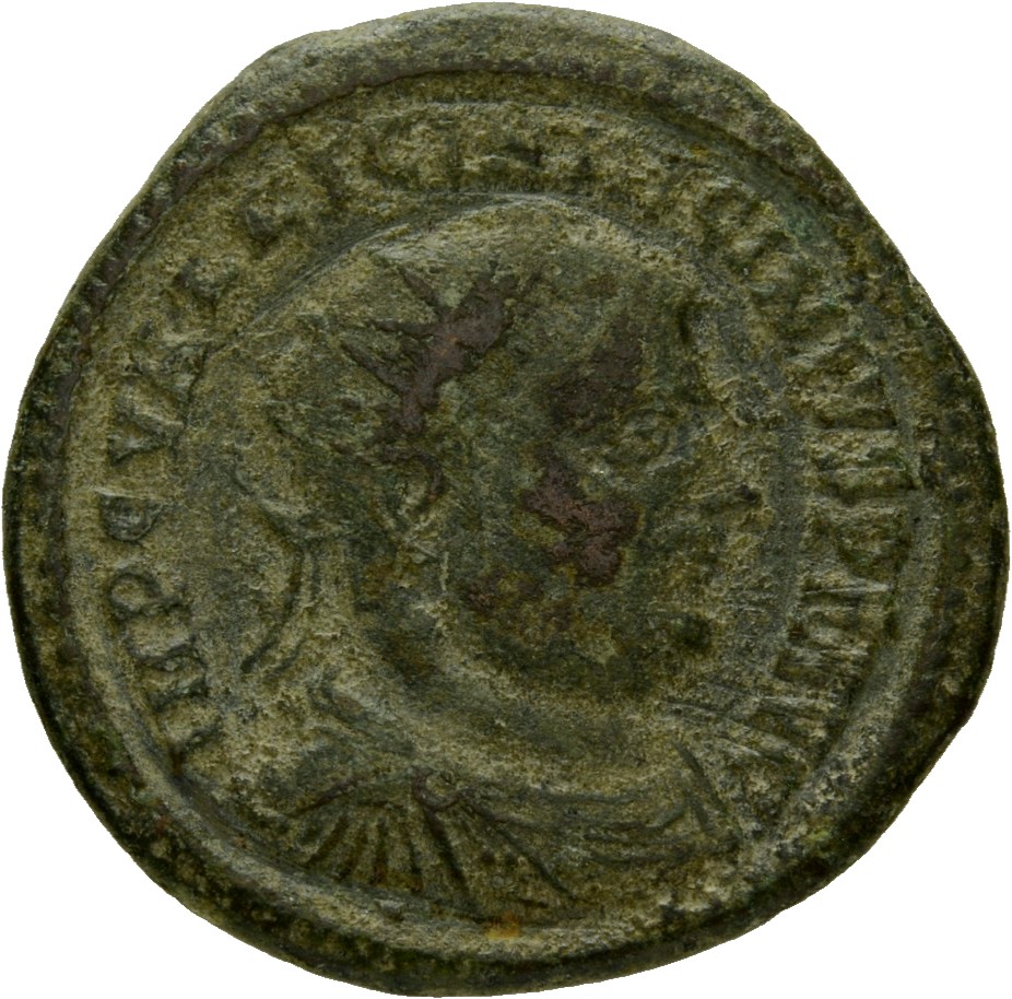RIC VII Nicomedia 44 Licinius obverse, Bust of Licinius, radiate, draped, cuirassed, right