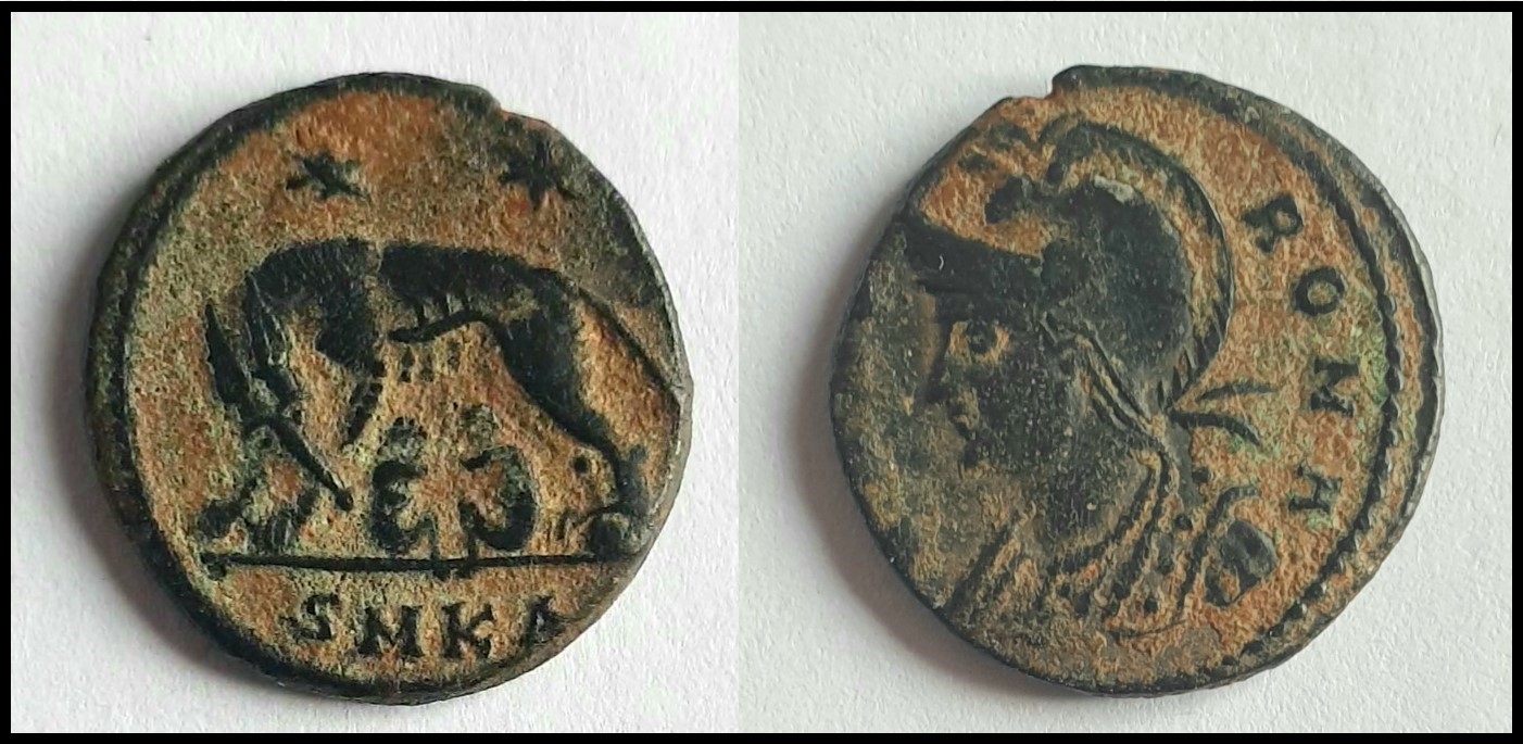 RIC VII Nicomedia 74 Constantine I obverse — Bust of Constantine II, laureate, draped, cuirassed, right