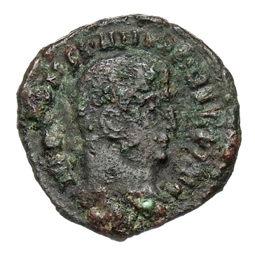 RIC VII Rome 16 Licinius obverse, Head of Constantine I, right