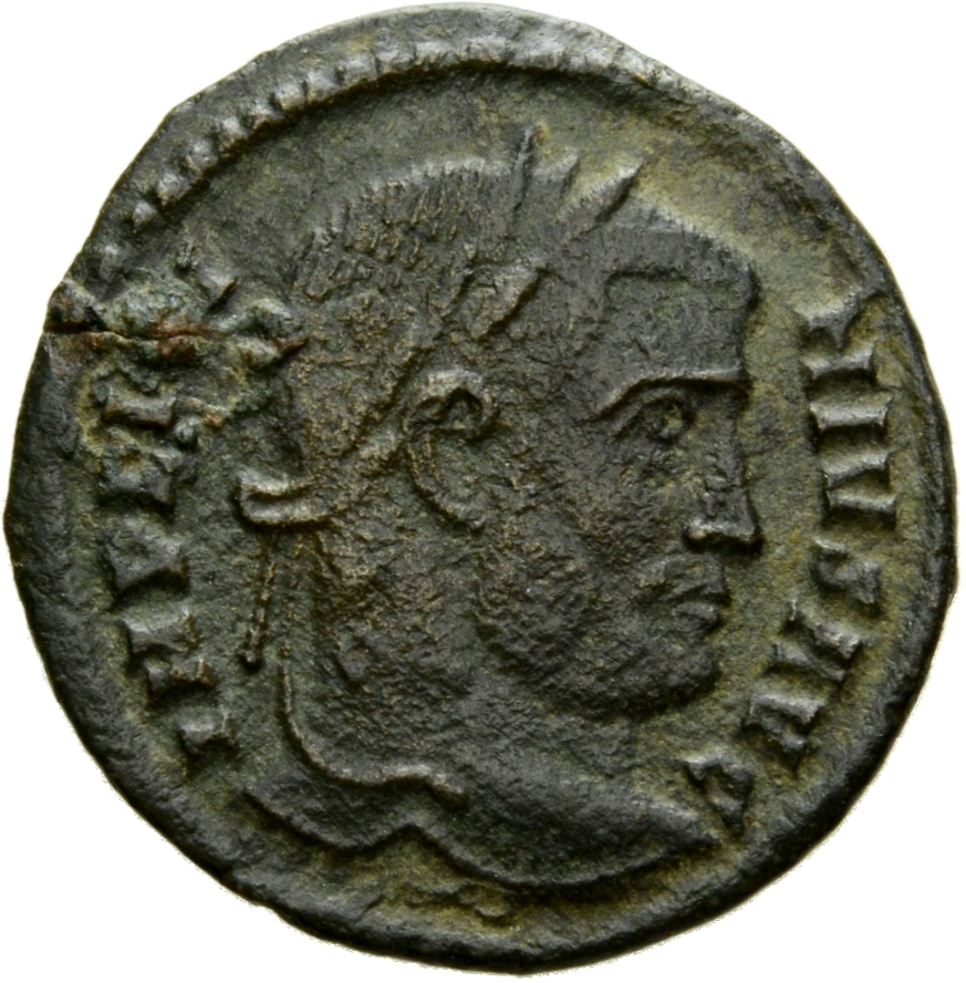 RIC VII Rome 228 Licinius obverse, Head of Licinius, laureate, right