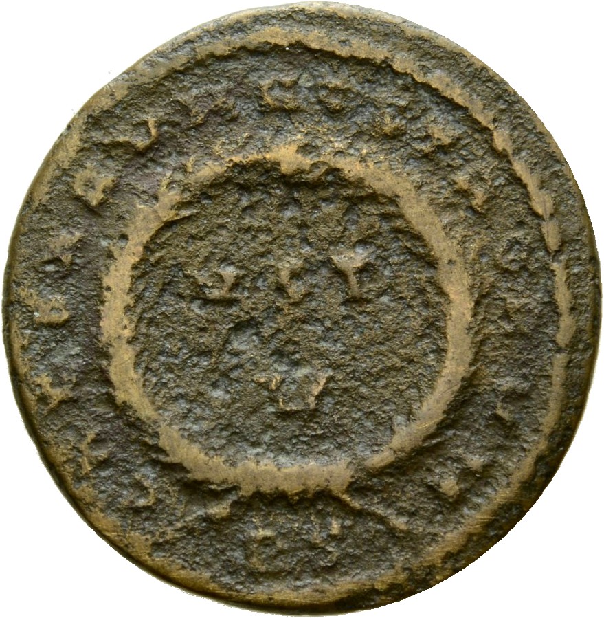 RIC VII Rome 236 Licinius reverse, VOT/V within a laurel wreath
