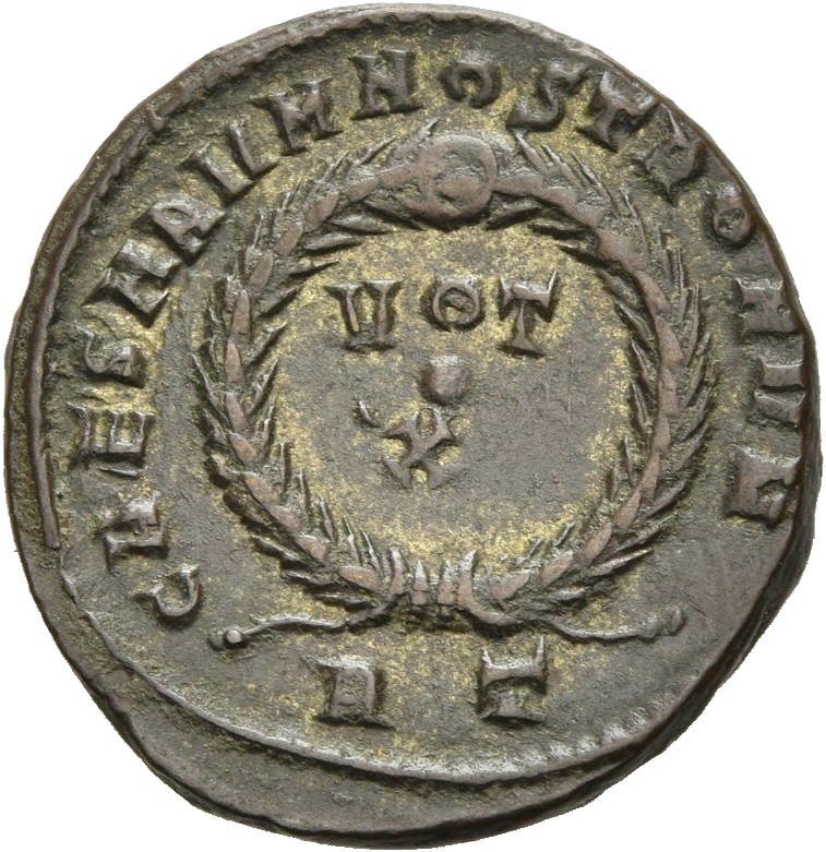 RIC VII Rome 238 Licinius reverse, VOT/X within a laurel wreath