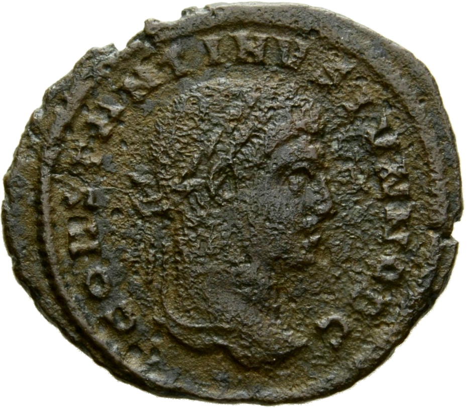 RIC VII Rome 243 Licinius obverse, Head of Constantine II, laureate, right
