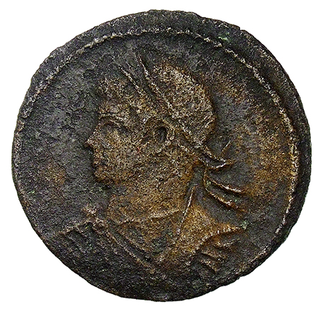 RIC VII Rome 282 Constantine I obverse, Bust of Constantine II, laureate, draped, cuirassed, left