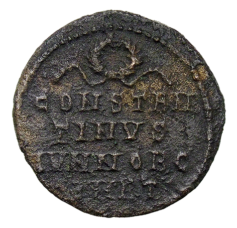 RIC VII Rome 282 Constantine I reverse, CONSTAN/TINVS/IVN NOB C