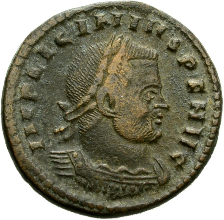 RIC VII Rome 30 Licinius obverse, Bust of Licinius, laureate, cuirassed, right