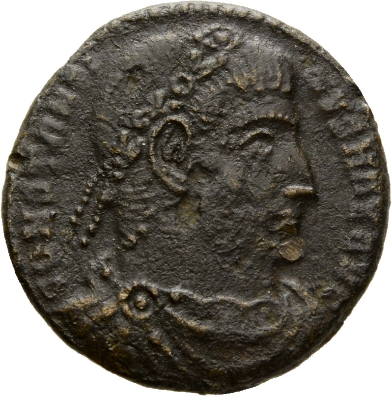 RIC VII Rome 335 Constantine I obverse, Bust of Constantine I, rosette-diademed, draped, cuirassed, right