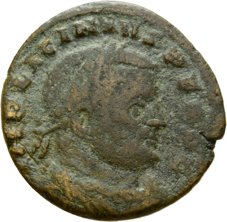 RIC VII Rome 35 Licinius obverse, Bust of Licinius, laureate, draped, cuirassed, right