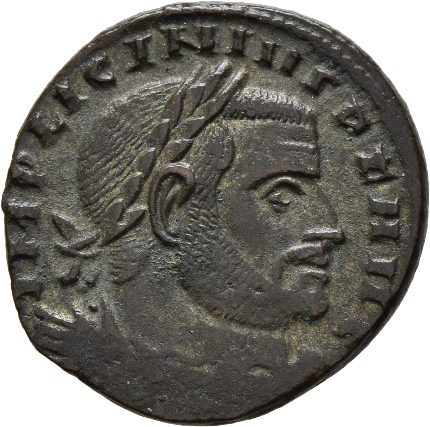 RIC VII Rome 36 Licinius obverse, Bust of Licinius, laureate, cuirassed, right