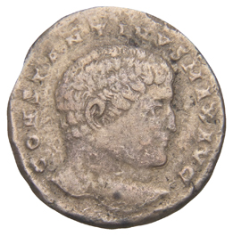 Constantine I obverse — Head of Constantine I, right
