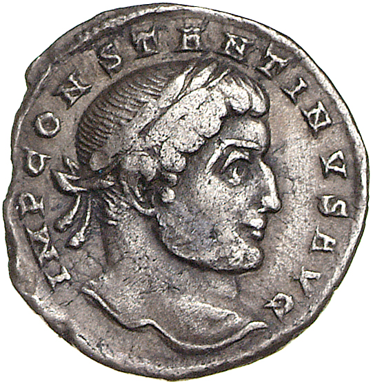 RIC VII Sirmium 17 Constantine I obverse, Head of Constantine I, laureate, right