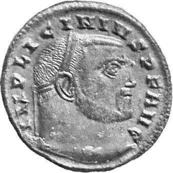 RIC VII Siscia 11 Licinius obverse, Head of Licinius, laureate, right